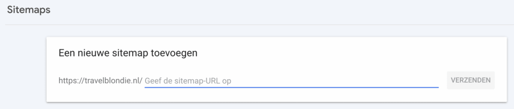 sitemap indienen bij google